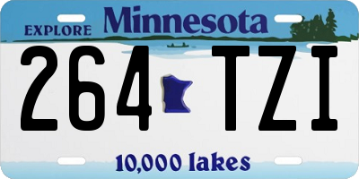 MN license plate 264TZI