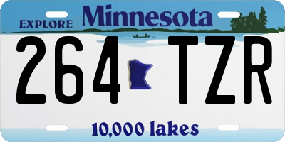 MN license plate 264TZR