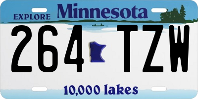MN license plate 264TZW