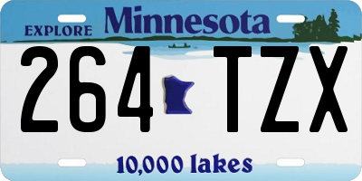 MN license plate 264TZX