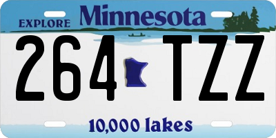 MN license plate 264TZZ