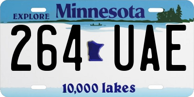 MN license plate 264UAE