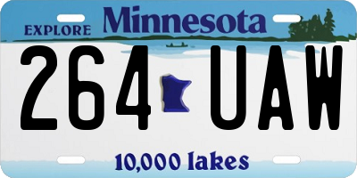 MN license plate 264UAW