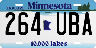 MN license plate 264UBA