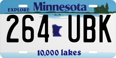 MN license plate 264UBK