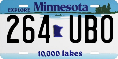MN license plate 264UBO