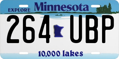 MN license plate 264UBP