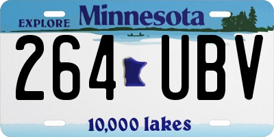 MN license plate 264UBV