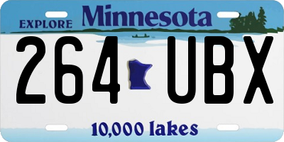 MN license plate 264UBX