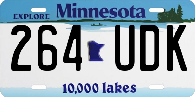 MN license plate 264UDK