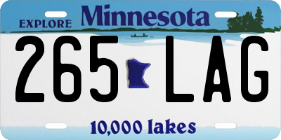 MN license plate 265LAG