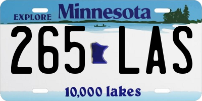 MN license plate 265LAS
