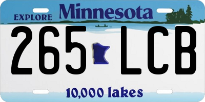 MN license plate 265LCB