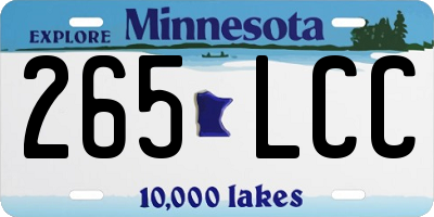 MN license plate 265LCC