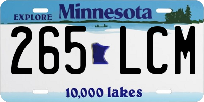 MN license plate 265LCM