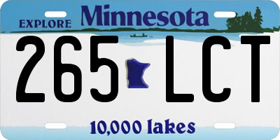 MN license plate 265LCT