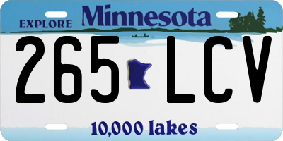 MN license plate 265LCV