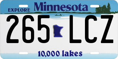 MN license plate 265LCZ