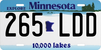 MN license plate 265LDD