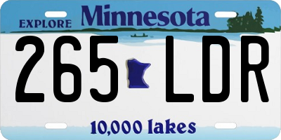 MN license plate 265LDR