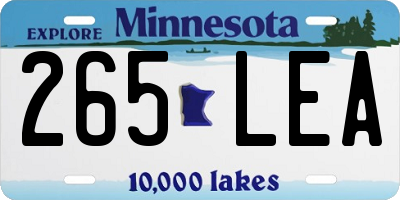 MN license plate 265LEA