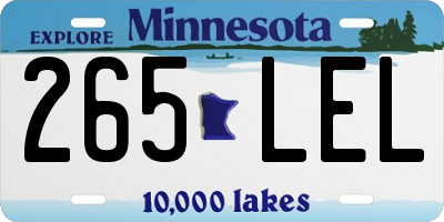 MN license plate 265LEL