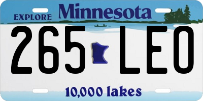 MN license plate 265LEO