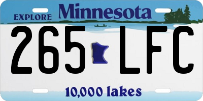 MN license plate 265LFC