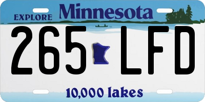 MN license plate 265LFD