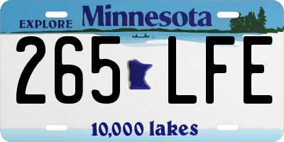 MN license plate 265LFE