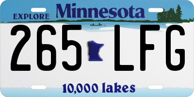 MN license plate 265LFG