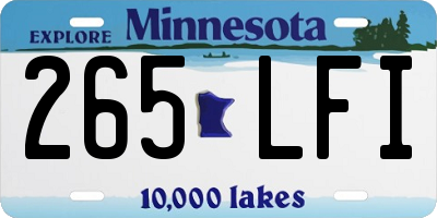 MN license plate 265LFI