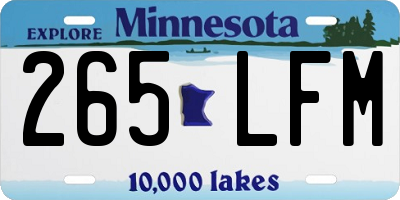 MN license plate 265LFM