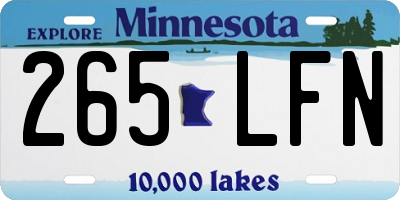 MN license plate 265LFN