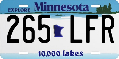 MN license plate 265LFR