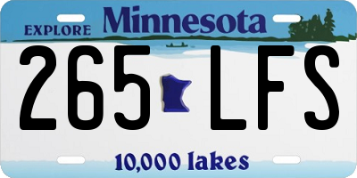 MN license plate 265LFS