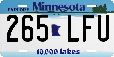 MN license plate 265LFU