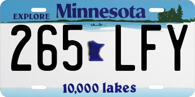 MN license plate 265LFY