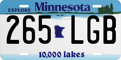 MN license plate 265LGB