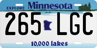 MN license plate 265LGC