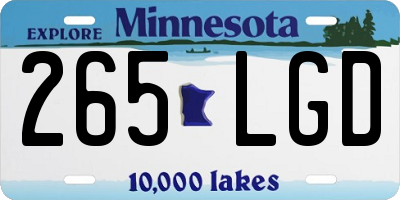 MN license plate 265LGD