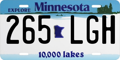 MN license plate 265LGH