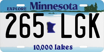 MN license plate 265LGK