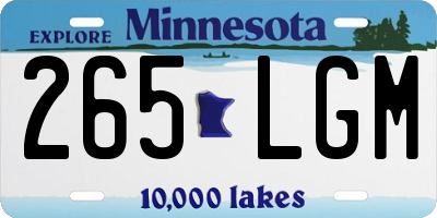 MN license plate 265LGM