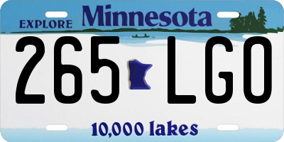 MN license plate 265LGO