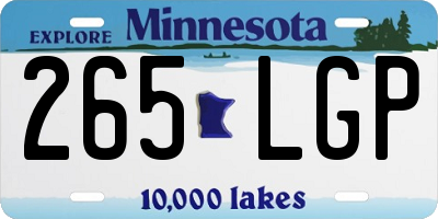 MN license plate 265LGP