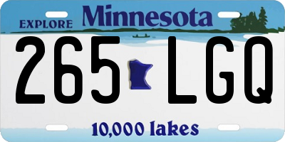 MN license plate 265LGQ