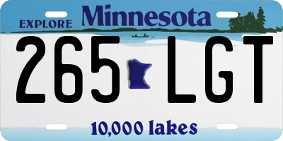 MN license plate 265LGT