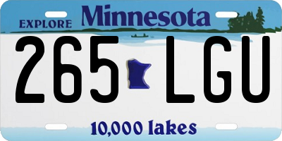 MN license plate 265LGU