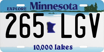 MN license plate 265LGV